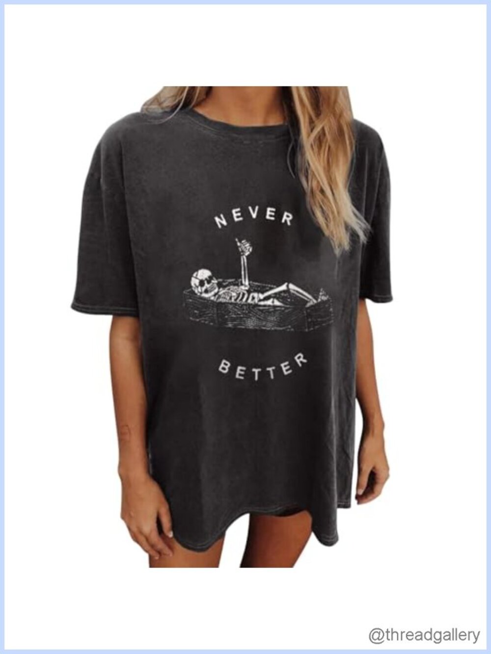 Oversized Short Sleeve Graphic Tee Loose Fit Casual Summer T-Shirt